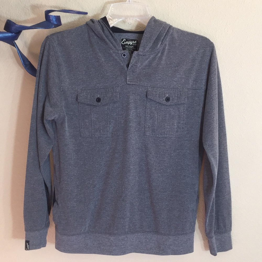 Boys Hooded Long Sleeve Shirt